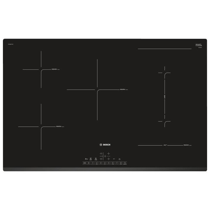 Table Combi induction BOSCH devant biseauté 80 cm - Affichage digital