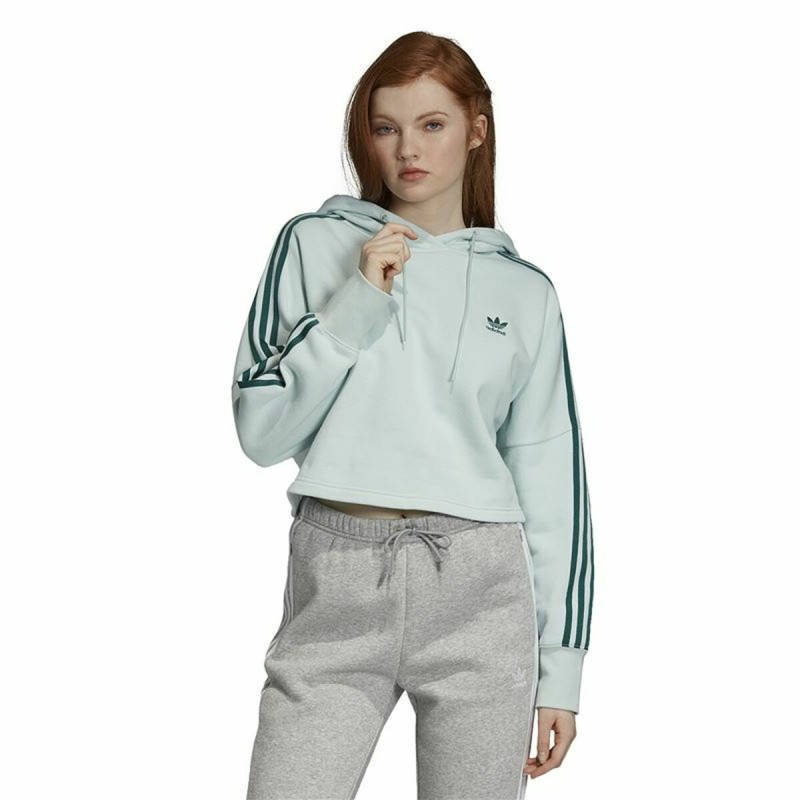 Sweat à capuche femme Adidas Cropped  Bleu