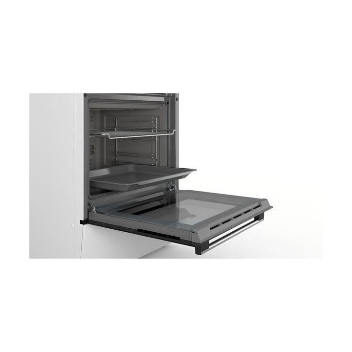 BOSCH HXR39IH20 - Cuisiniere mixte - 3 foyers gaz et 1 wok - Four mult