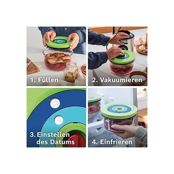 BOSCH - Blender sous vide 2-en-1 VitaMaxx - 2 boite de conservation so