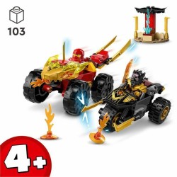 Jeu de Véhicules Lego Ninjago Kai and Ras's Car and Bike Battle 71789 109 Pièces