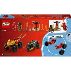 Jeu de Véhicules Lego Ninjago Kai and Ras's Car and Bike Battle 71789 109 Pièces