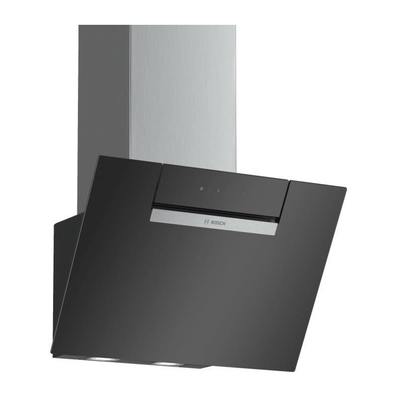 Hotte décorative murale BOSCH DWK67EM60 - L 60 cm - Noir - Evacuation / Recyclage - 399 m³/h - 60 dB - 4 vitesses