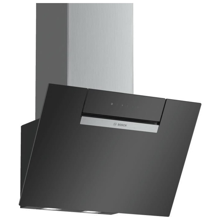 Hotte décorative murale BOSCH DWK67EM60 - L 60 cm - Noir - Evacuation