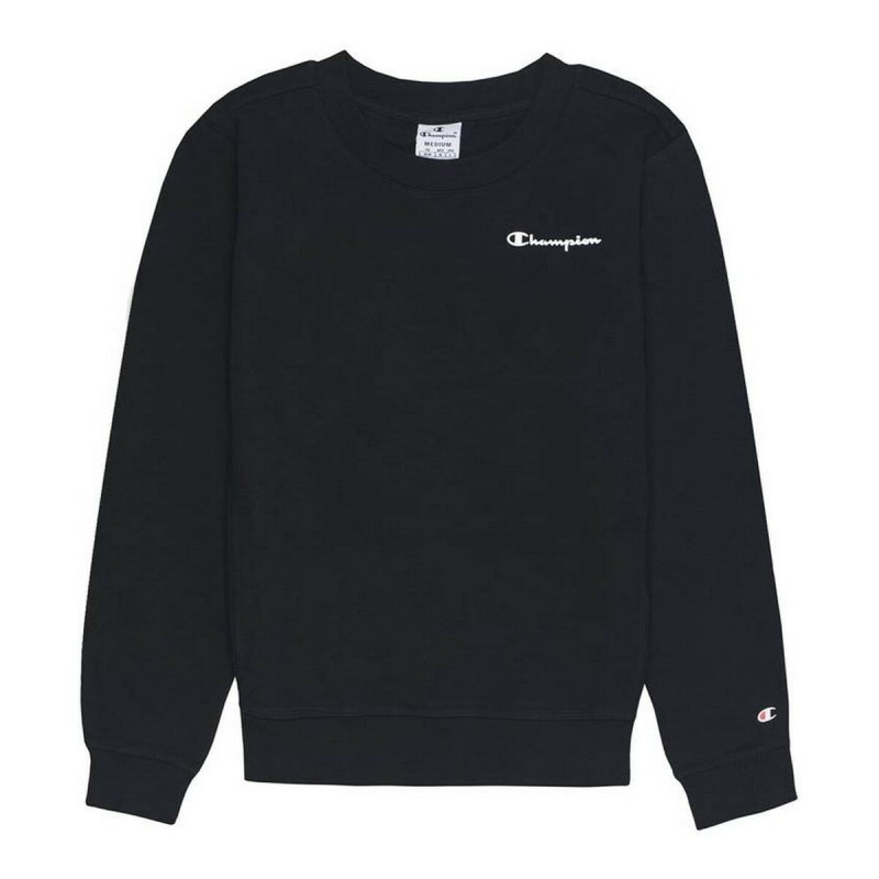 Sweat sans capuche femme Champion Small Script Logo Print Noir