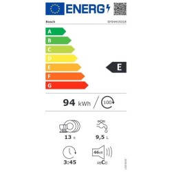 Lave-vaisselle intégrable BOSCH SMI4HVS31E Série 4 - 13 couverts - Induction - L60cm - 46dB - Bandeau Inox