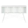 Meuble d'Appoint DKD Home Decor Blanc Métal Verre 120 x 35 x 80 cm