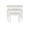 Jeu de 3 tables DKD Home Decor Blanc Marron Clair Bois MDF 53 x 35 x 47 cm