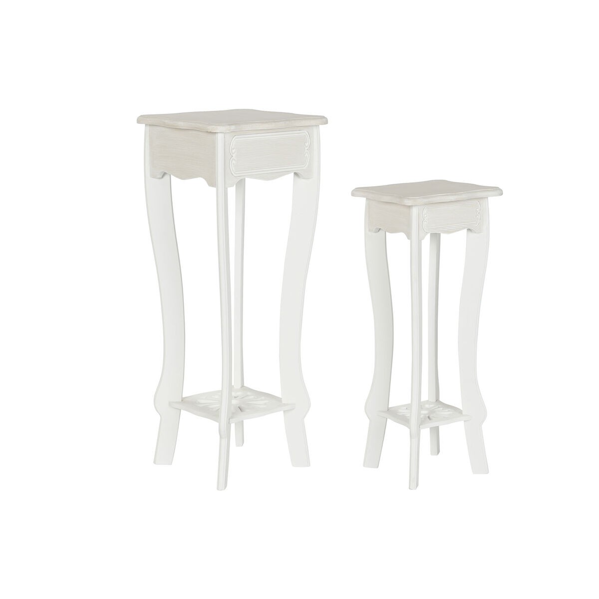 /282750/jeu-de-2-tables-dkd-home-decor-blanc-marron-clair-bois-mdf-30-x-30-x-76-5-cm.jpg
