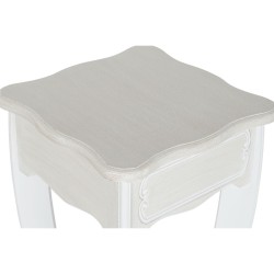 Jeu de 2 tables DKD Home Decor Blanc Marron Clair Bois MDF 30 x 30 x 76,5 cm