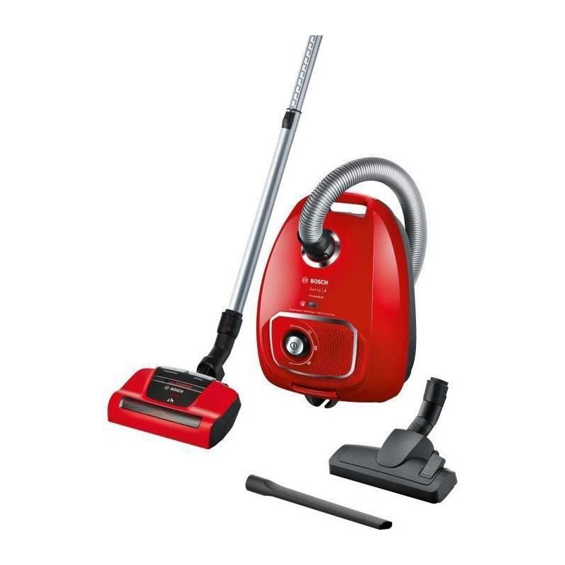 BOSCH BGBS4PET1 ProAnimal Aspirateur avec sac - Rouge