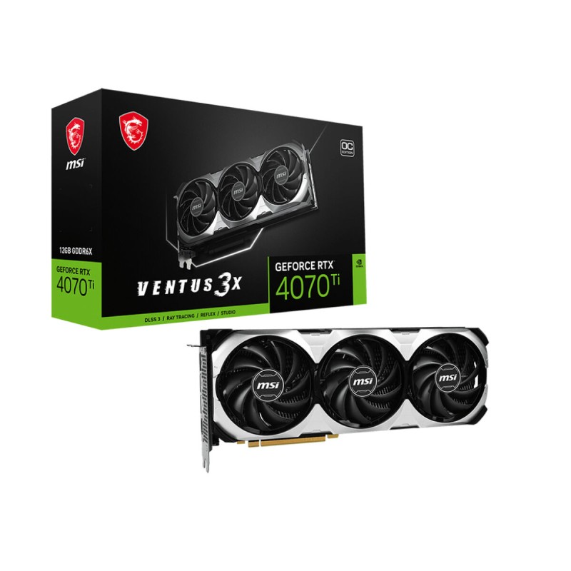 Carte Graphique MSI GeForce RTX 4070 Ti VENTUS 3X 12G OC 12 GB RAM NVIDIA GeForce RTX 4070 Ti GEFORCE RTX 4070