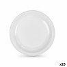 Lot d'assiettes réutilisables Algon Blanc Plastique 25 cm (25 Unités)