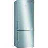 BOSCH KGE58AICP Réfrigérateur combi - 495 L (377 L + 118 L) - Brassé LowFrost - HxLxP 191 x 70 x 77 cm - Inox