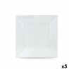 Lot d'assiettes réutilisables Algon Blanc Plastique 23 cm (5 Unités)