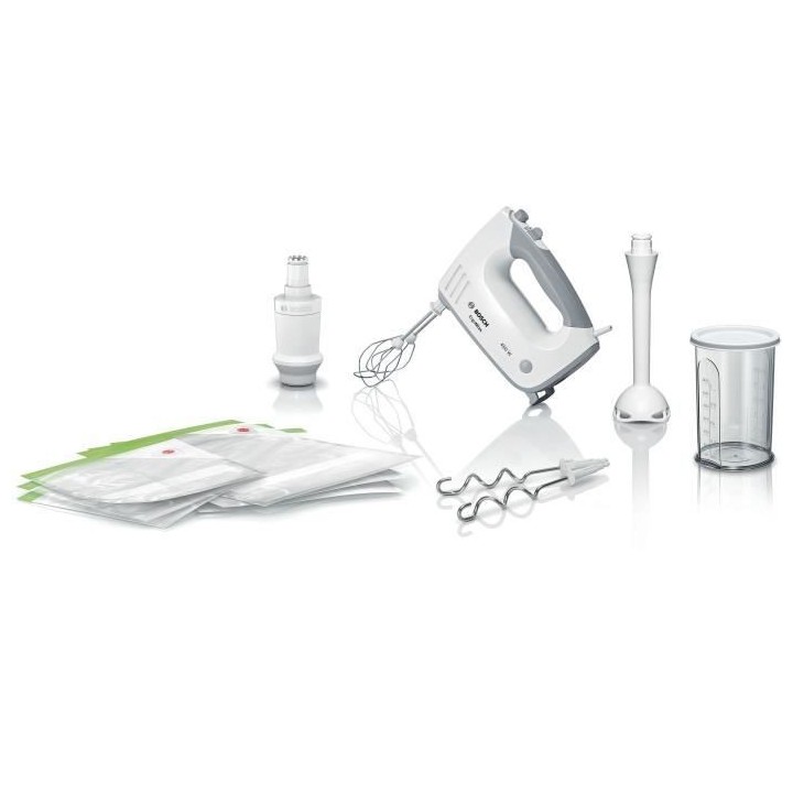 BOSCH MFQ364V0 Batteur ErgoMixx moteur puissant 450 W. 5 vitesses+turb