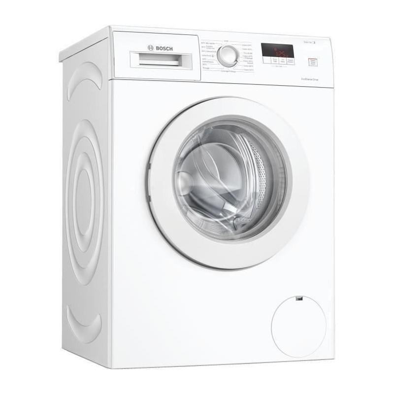 Lave-linge hublot BOSCH WAJ28057FF SER2 - 7 kg - Induction - L60cm - Classe énergie A+++ - 1400 trs/min - Blanc