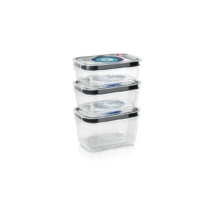 BOSCH - 3 boites de conservation sous vide hermétiques : 0,7L, 1,0L e