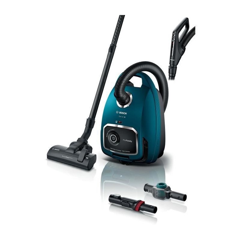 BOSCH BGL6FAM1 - Aspirateur avec sac - Variateur de puissance a la poignée - Brossette multi-usage intégrée - Tres silencieux