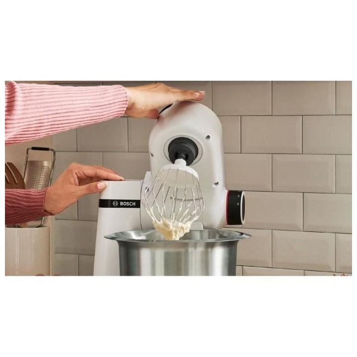 BOSCH Kitchen machine Serie 2 blanc -700W - Bol mélangeur inox 3,8 L