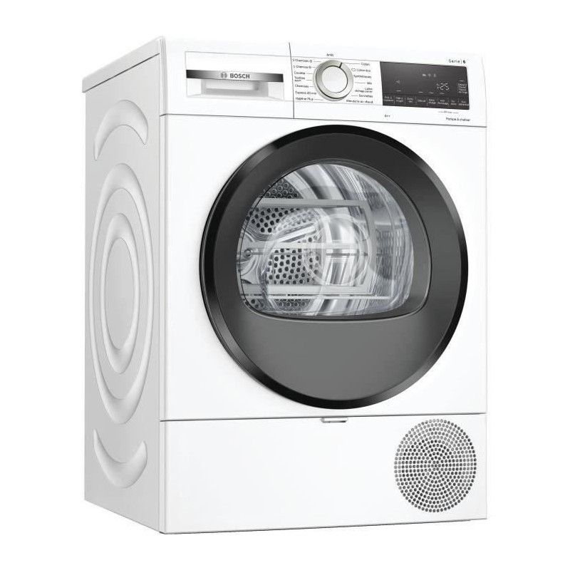 Seche-linge pompe a chaleur BOSCH WQG245A0FR SER6 - 9 kg - L59,8cm - Classe A++ - Blanc