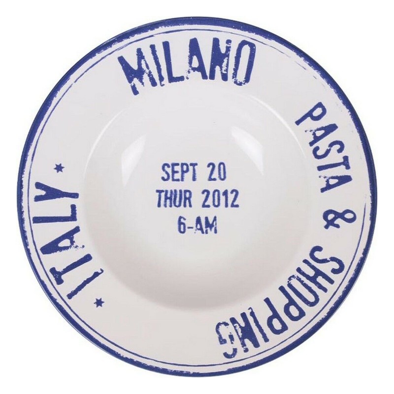 Assiette à pâtes Santa Clara Milano Porcelaine Ø 28 cm Bleu