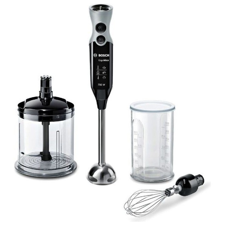 BOSCH MSM67160 Mixeur plongeant avec hachoir ErgoMixx - Noir