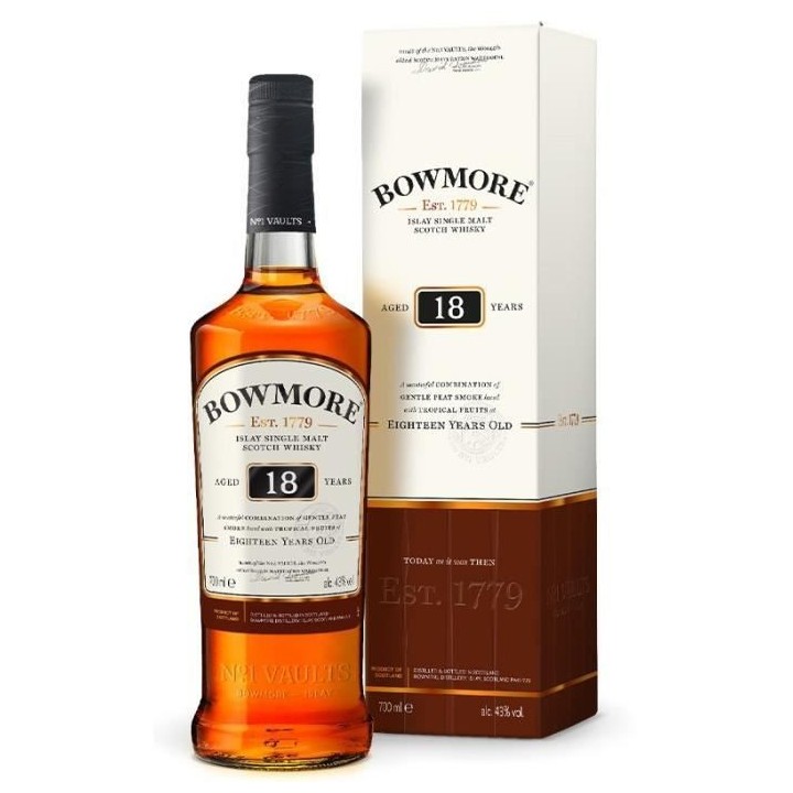 Bowmore 18 Ans - Islay Single Malt Scotch Whisky - Sous étui - 40,0%