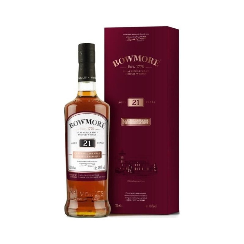 Bowmore 21 Ans - Islay Single Malt Scotch Whisky - Sous étui - 48,4% Vol. - 70cl