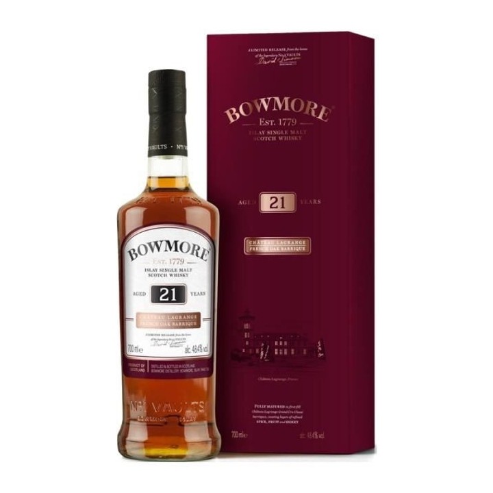 Bowmore 21 Ans - Islay Single Malt Scotch Whisky - Sous étui - 48,4%