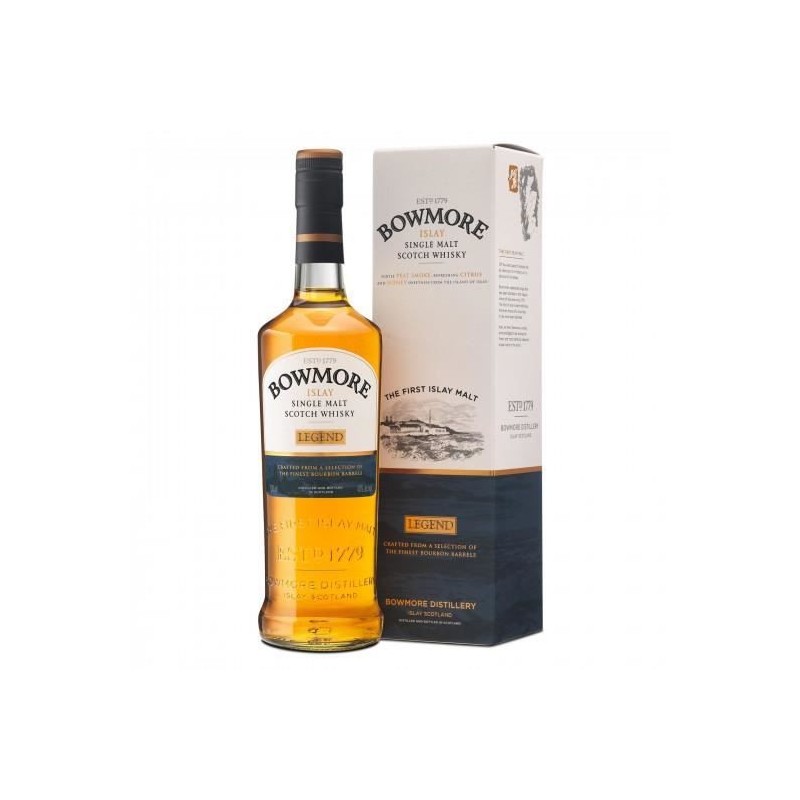 Whisky Bowmore Legend - Islay Single malt scotch whisky - Ecosse - 40%vol - 70cl sous étui