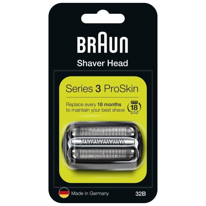 Braun Series 3 ProSkin Piece De Rechange Pour Rasoir Électrique Noire