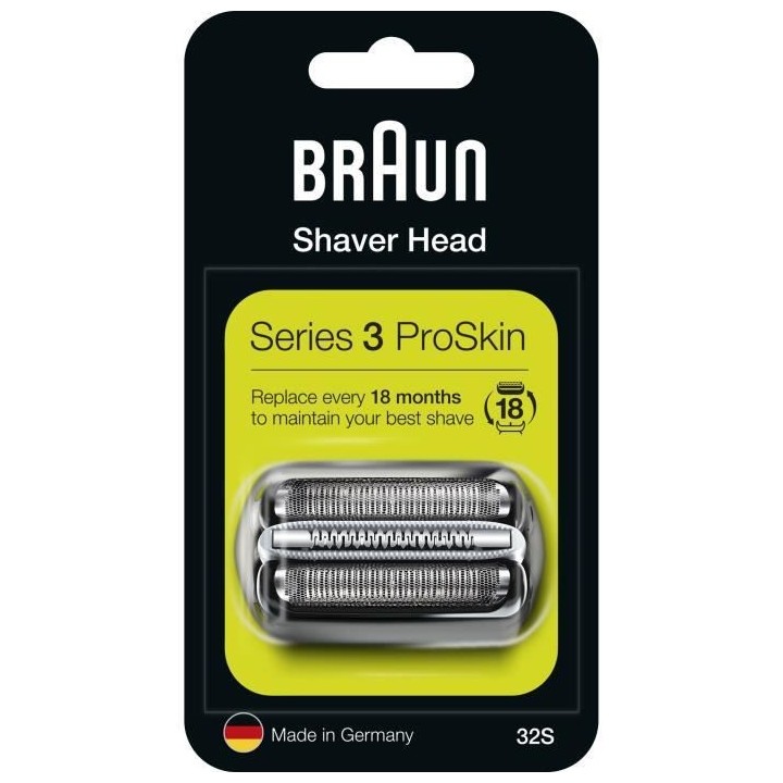Braun Series 3 ProSkin Piece De Rechange Pour Rasoir Électrique Argen