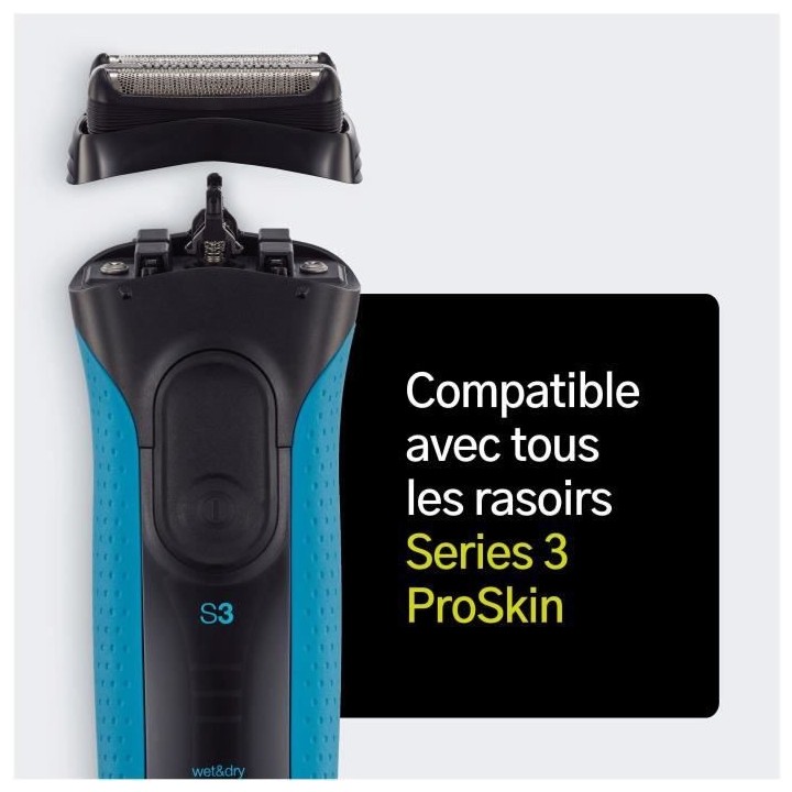 Braun Series 3 ProSkin Piece De Rechange Pour Rasoir Électrique Argen
