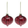 Boules de Noël (2 pcs) 112490 Marron Rouge 8 cm (2 Unités)