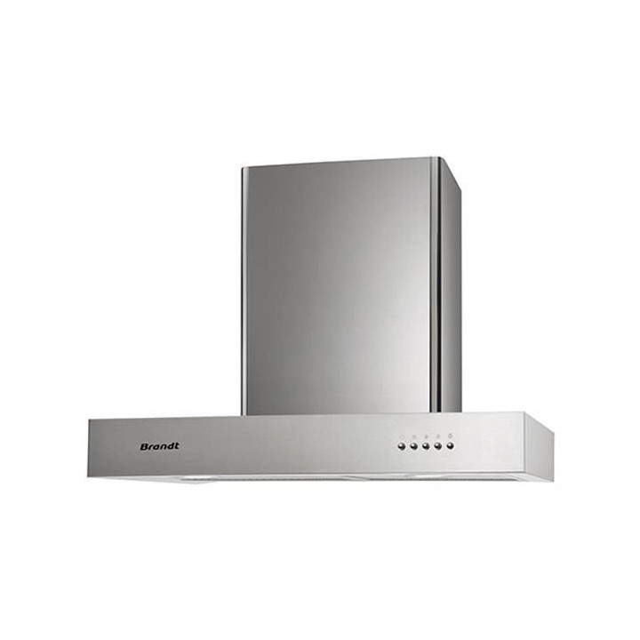 Hotte décor murale BRANDT AD1516X - Largeur 60cm - Inox - Evacuation