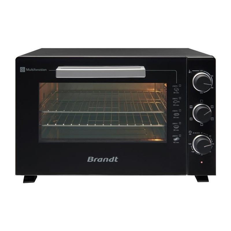 BRANDT FC469MUB - Mini-Four 46 litres - 1800W - Multifonctions - Thermostat réglable 230°C - Minuterie 120min - Aluminium - No