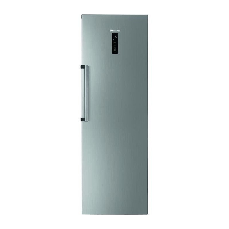 BRANDT BFL862YNX Réfrigérateur 1 porte - 355 L - Froid ventilé - L59,5 x H185 cm - Inox