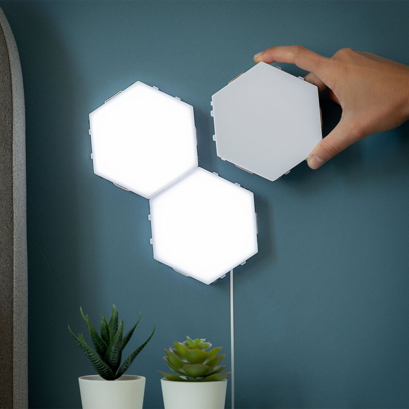 Ensemble de Panneaux LED Modulaires Magnétiques et Tactiles Tilight InnovaGoods (Pack de 3)