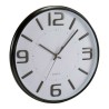 Horloge Murale Verre Noir Blanc Plastique 33 x 4 x 33 cm