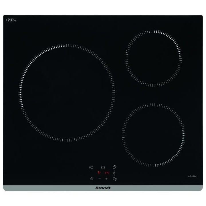 Plaque de cuisson induction - BRANDT - 3 zones - L60 cm - TI364B - 720