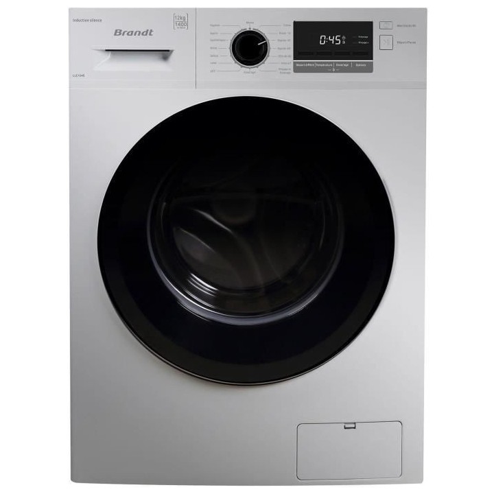 Lave-linge hublot BRANDT LLC124S - 12 kg - L60cm - Induction - 1400 tr