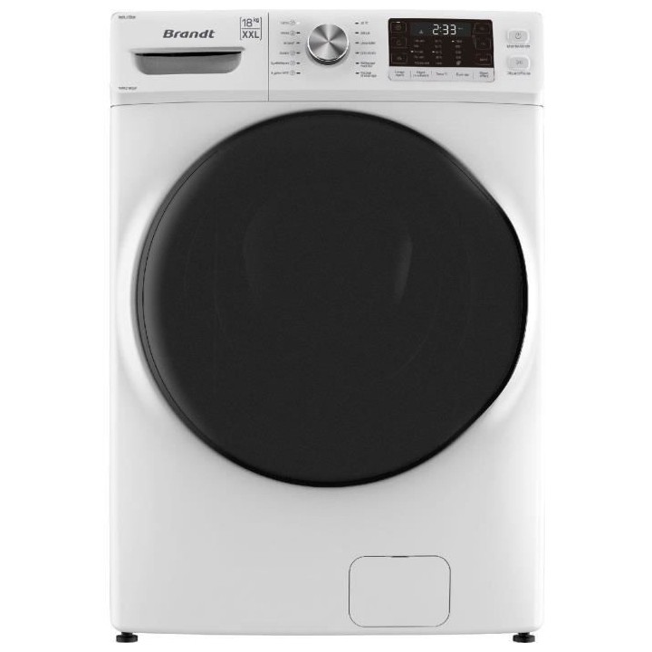 Lave-linge hublot BRANDT WFB218QW - 18 kg - Induction - L70cm - 1000 t
