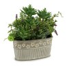 Plante décorative Gris Vert Ciment Plastique