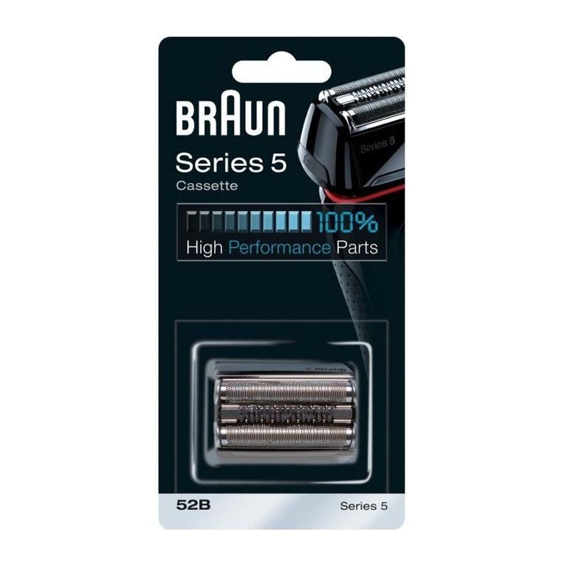 Braun Series 5 Piece De Rechange Pour Rasoir Électrique Noire, Compatible avec les rasoirs Series 5, 52B