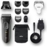 BRAUN SERIES 3 SHAVE&STYLE 3000BT Rasoir électrique avec tondeuse a barbe - Noir