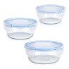 Ensemble de 3 Boîtes à Lunch Bleu Transparent verre 400 ml 580 ml