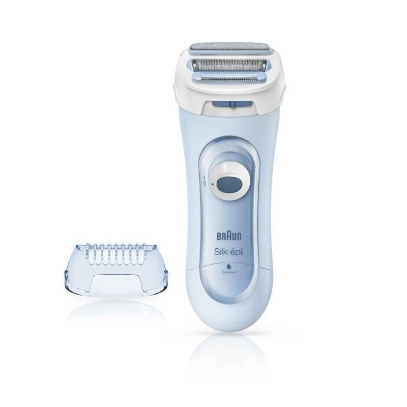 BRAUN Silk-épil Lady Shaver 5-160 Rasoir électrique - Femme - 3 en 1 - Sans Fil - Technologie Wet & Dry - Bleu