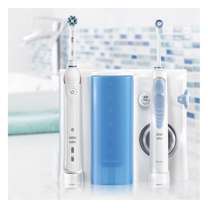 Oral-B Smart 5000 + Oxyjet Kit Brosse a Dent Electrique Rechargeable,