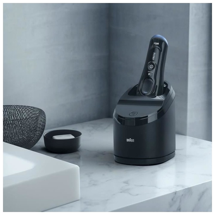 BRAUN Rasoir Électrique Series 8 8365cc - Barbe Homme - Station Clea